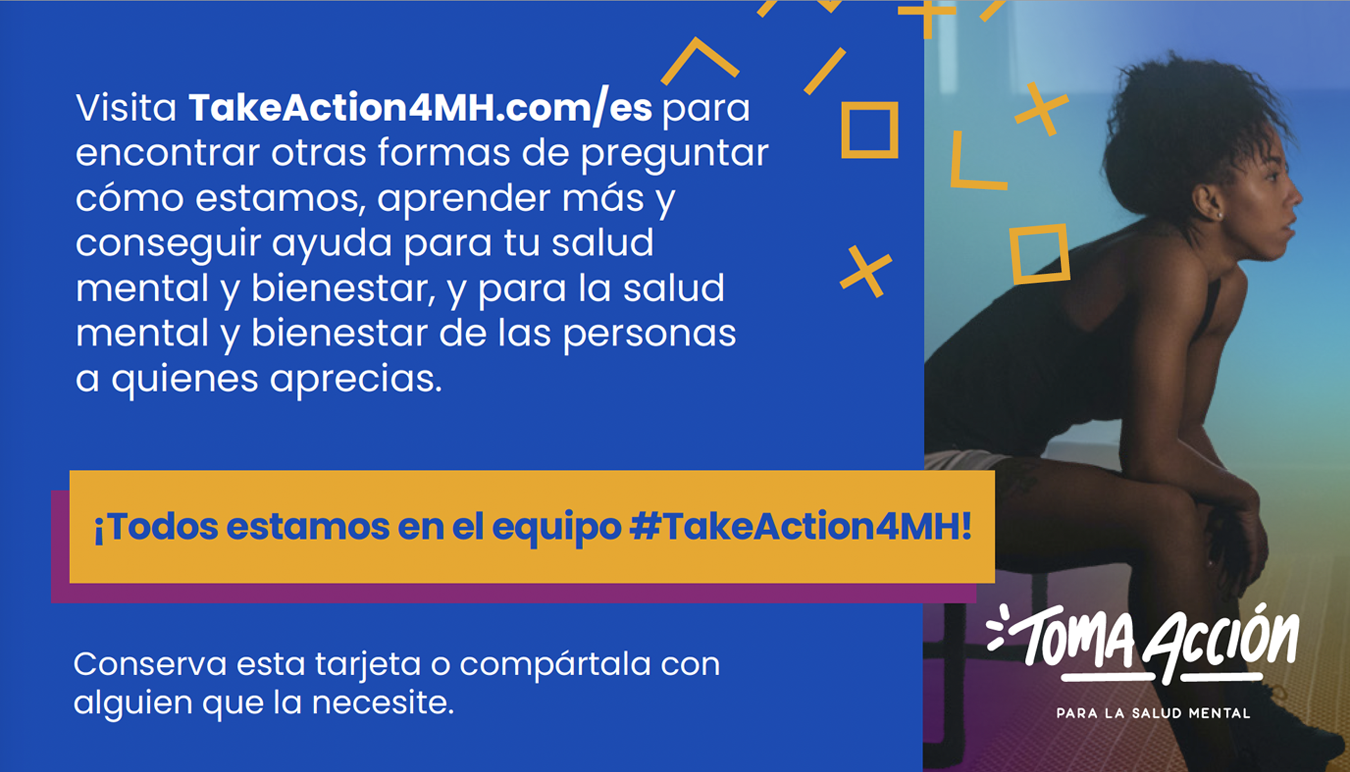Toma Acción para la salud mental