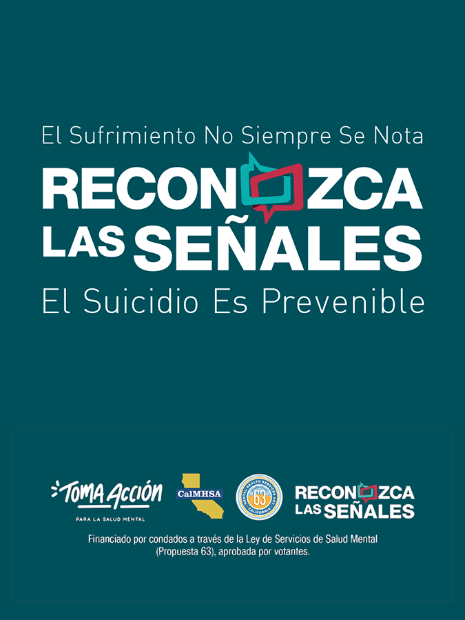 Reconozca las señales. El suicidio is prevenible.