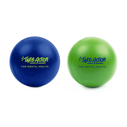 Blue Stress Ball and Green Stress Ball
