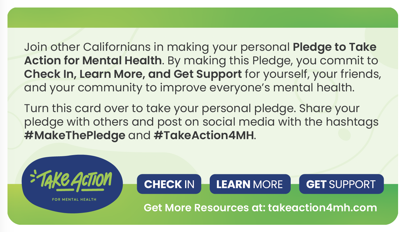 Pledge to take action for mental health.