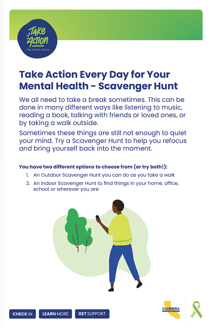 May is Mental Health Matters Month: Scavenger Hunt