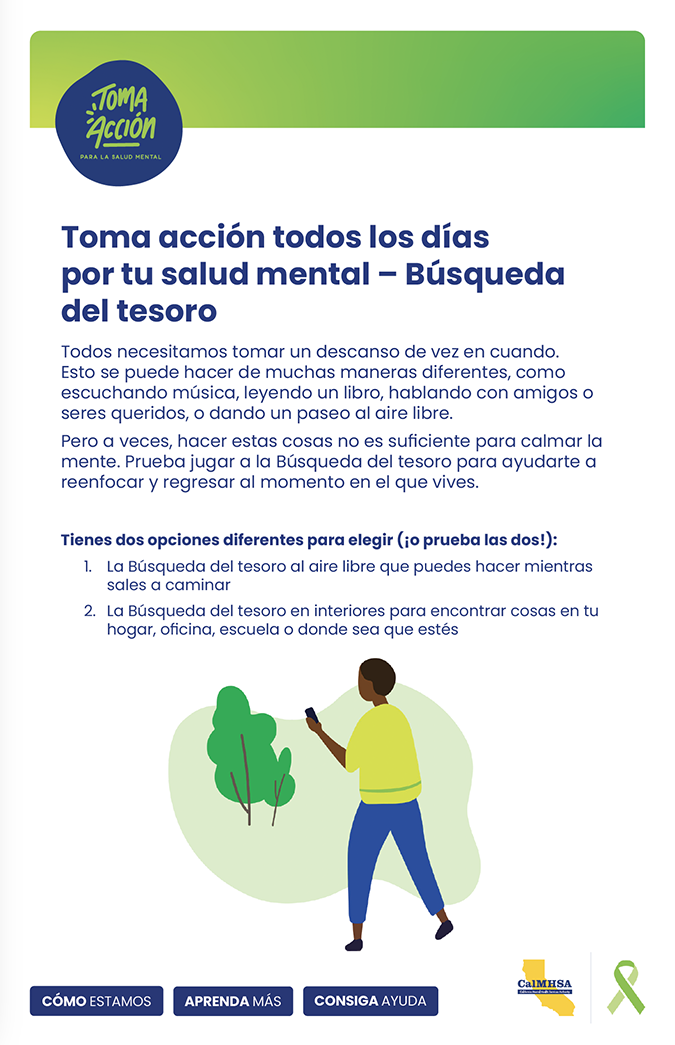 Tom action todos los dias por tu salud mental - Búsqueda del tesoro