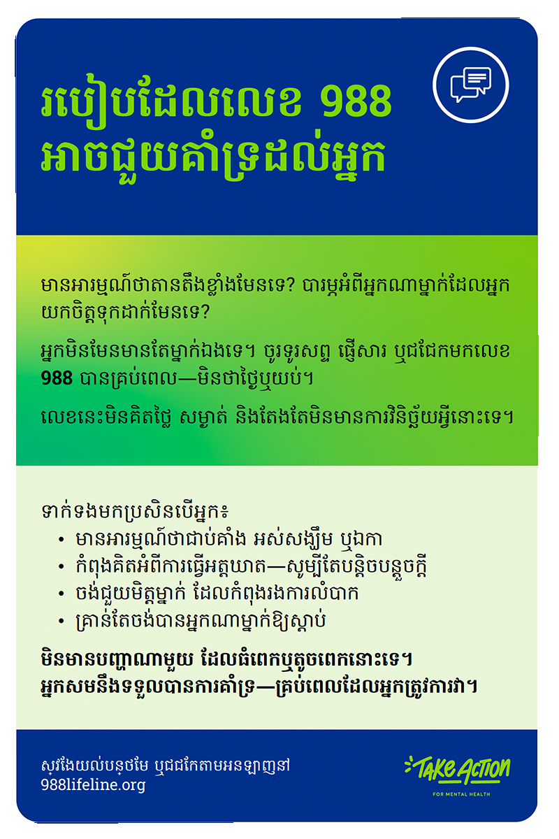 Khmer 988 Support palm card