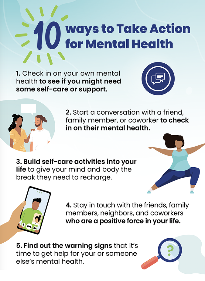 10 Ways to Take Action for Mental Health – TakeAction4MH