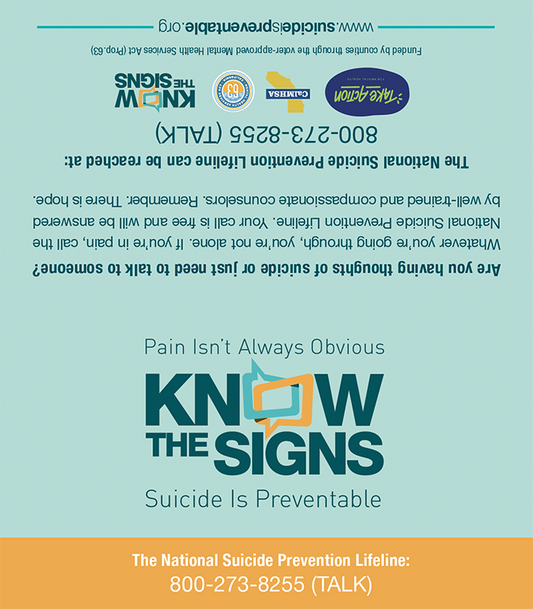 Know the Signs Outreach Tent Card